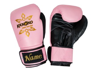 Guantes de boxeo personalizados (cuero) : KNGCUST-R-418