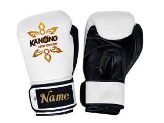 Guantes de boxeo personalizados (cuero) : KNGCUST-R-420