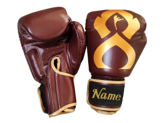 Guantes de Muay Thai personalizados (cuero)  : KNGCUST-R-423