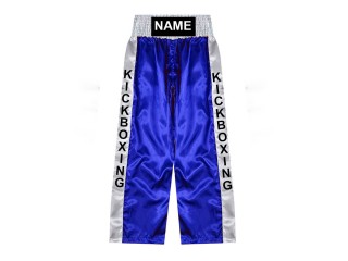 Pantalones de kickboxing personalizados : KNPANTS-001-Azul