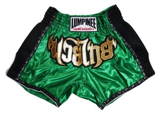 Pantalon Muay Thai Retro de Lumpinee : LUMRTO-003-Verde oscuro