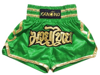 Pantalones Muay Thai Kanong : KNS-121-Verde-K