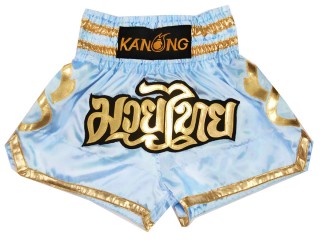 Pantalones Muay Thai Kanong : KNS-121-azul claro-K