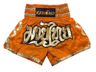 Pantalones Muay Thai Kanong : KNS-121-Naranja-K