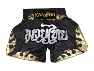 Pantalones Muay Thai Kanong : KNS-145-Negro-K