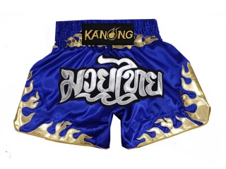 Pantalones Muay Thai Kanong : KNS-145-Azul-K