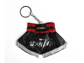 Llavero pantalones cortos Kanong Muay Thai : Negro-Plata