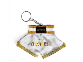 Llavero pantalones cortos Kanong Muay Thai : Blanco