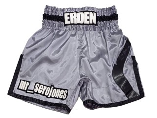 Pantalones boxeo personalizados : KNBXCUST-2049-Gris