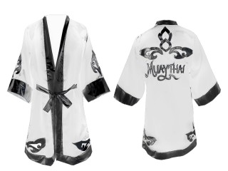 Personalizados - Kanong Bata de Boxeo : Blanco-Negro Lai Thai