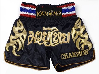 Pantalones de kick boxing Personalizados : KNSCUST-1206 Negro