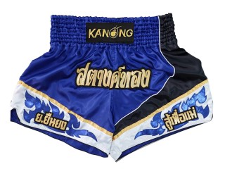 Pantalones Muay Thai Personalizados : KNSCUST-1230 Azul