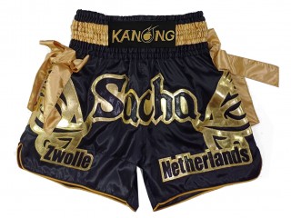 Pantalones de kick boxing Personalizados : KNSCUST-1239 Negro