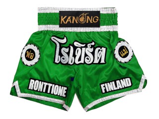 Pantalones Muay Thai Personalizados : KNSCUST-1242-Verde