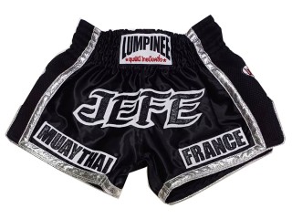 Pantalones Muay Thai Personalizados : KNSCUST-1244-Negro