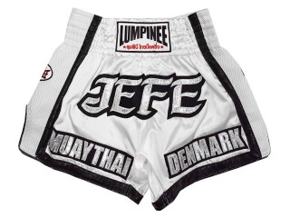 Pantalones Muay Thai Personalizados : KNSCUST-1244-Blanco