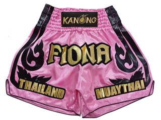 Shorts muay thai Personalizados : KNSCUST-1246-Rosa