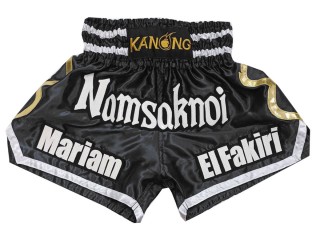 Shorts muay thaiPersonalizados : KNSCUST-1250-Negro