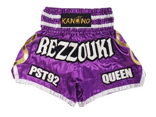 Pantalones Muay Thai Personalizados : KNSCUST-1250-Púrpura