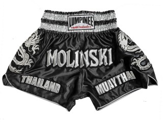 Pantalones Muay Thai Personalizados : KNSCUST-1251-Negro