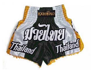 Pantalones Muay Thai Personalizados : KNSCUST-1252-Negro